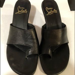 Christian Louboutin Black Sandals Size 37 1/2
